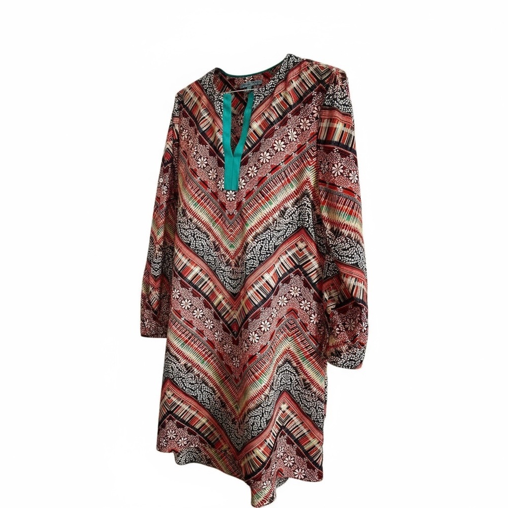 Antonio Melani Long Sleeve Red Boho Printed Women's Knee Length Dress
Size 12
